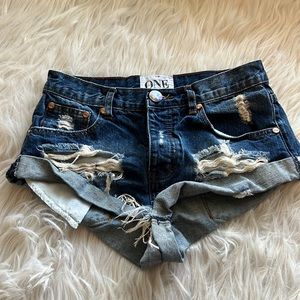 One Teaspoon EUC jean shorts